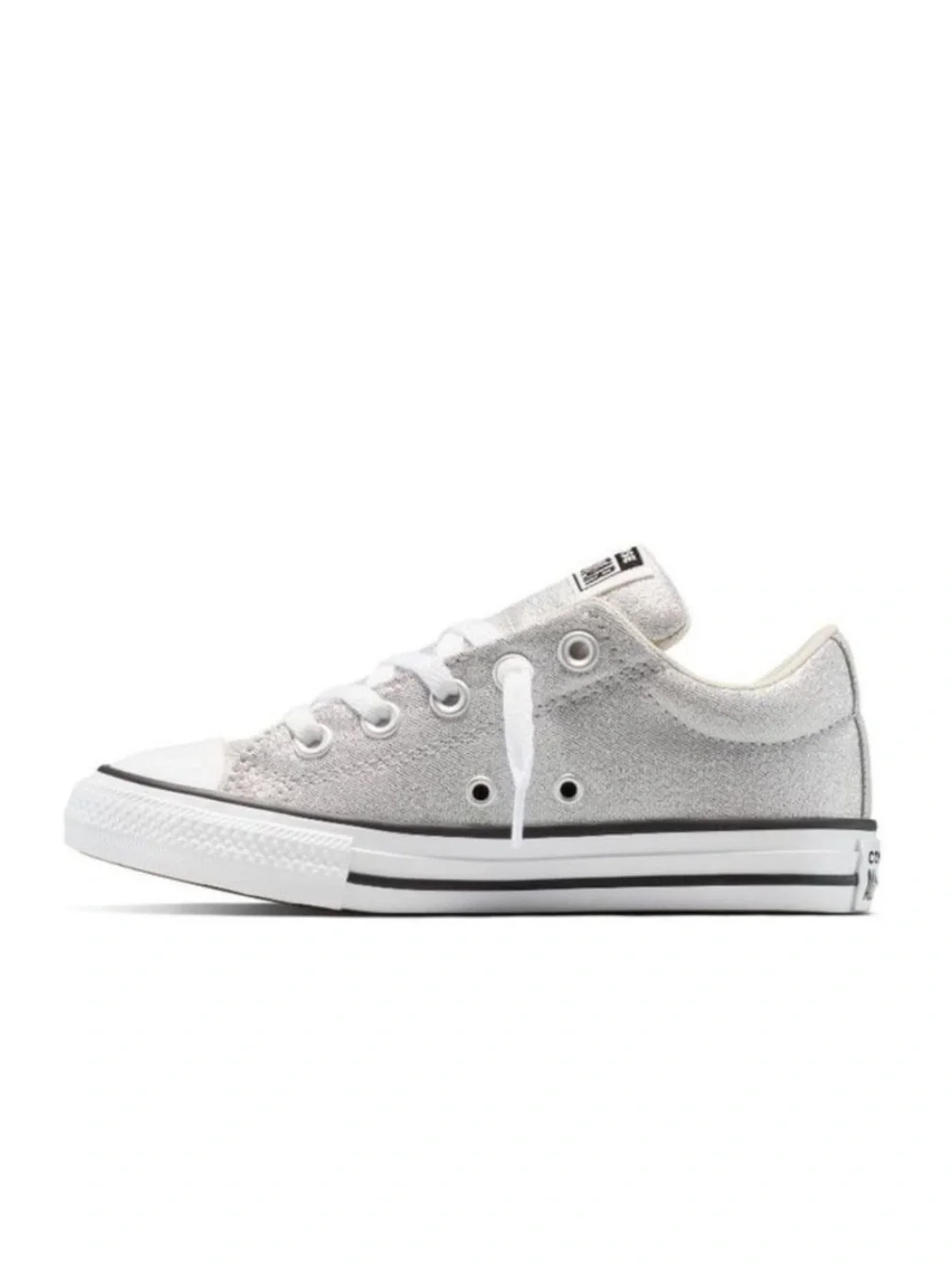 Converse - Kids' Street Low Slip-On Sneakers - Gray Shimmer